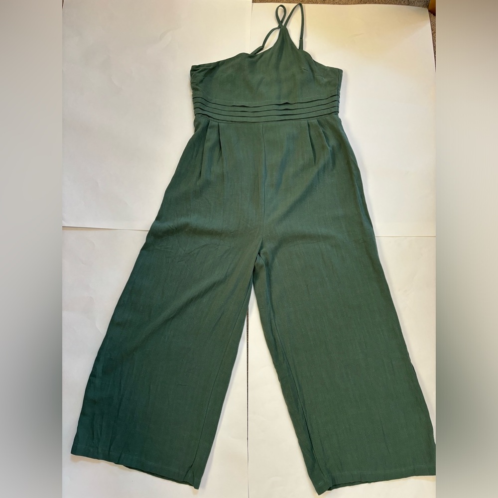 Fashion Romper - Linen, One Shoulder, Full Length, Sz XL, High Waist, Beautiful!